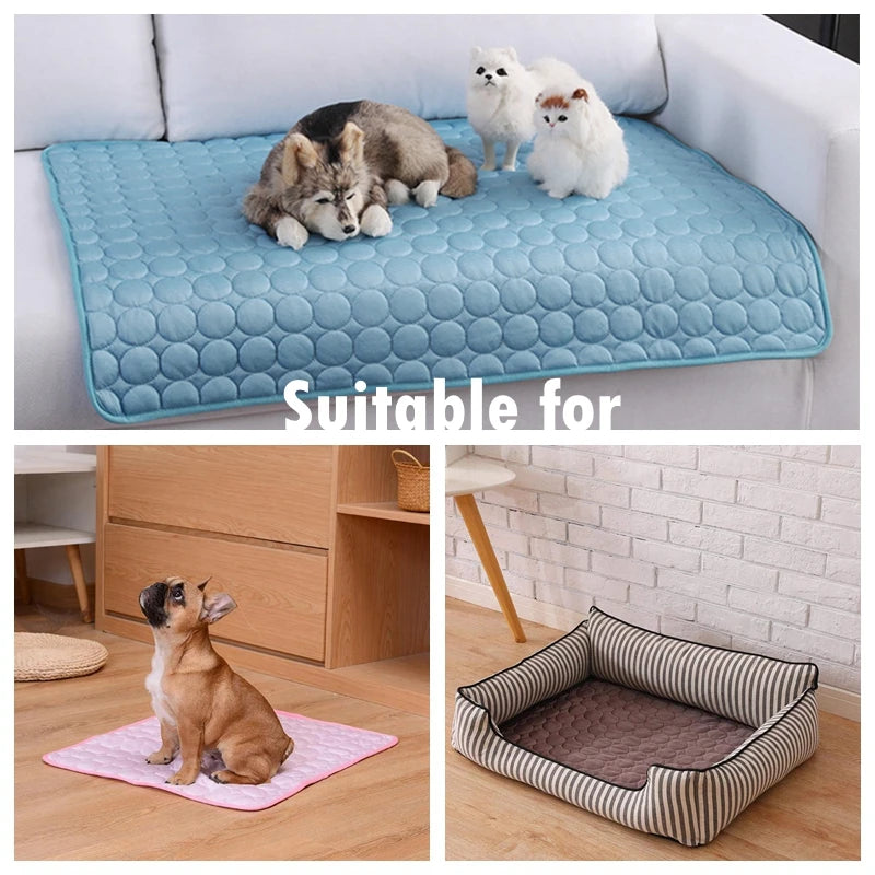 PITTY Dog Mat Cooling Summer Pad Mat For Dogs Cat Blanket Sofa Breathable