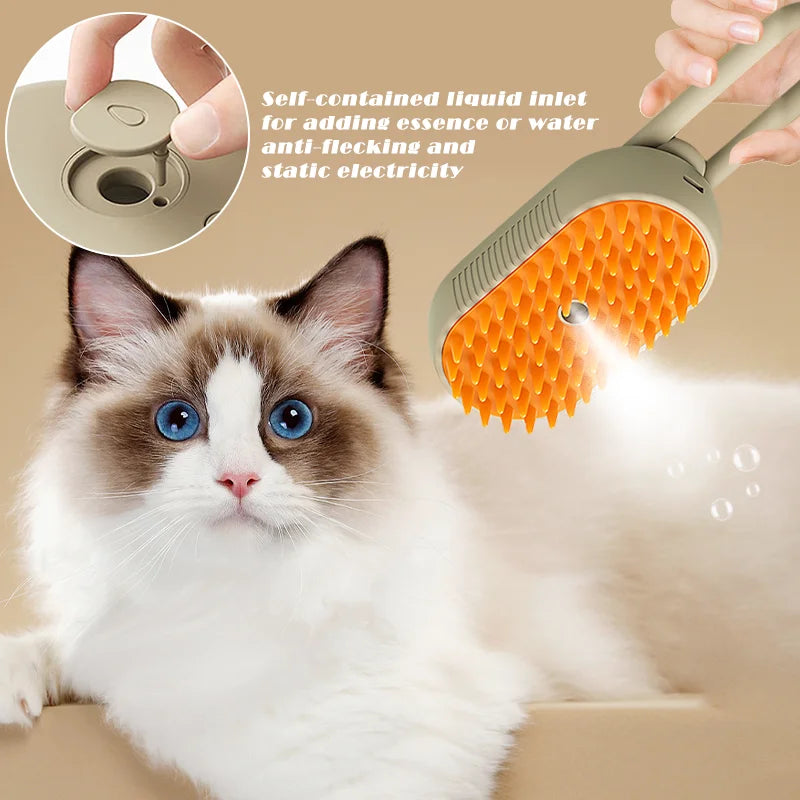 PITTY Pet Steam Brush Cat Dog