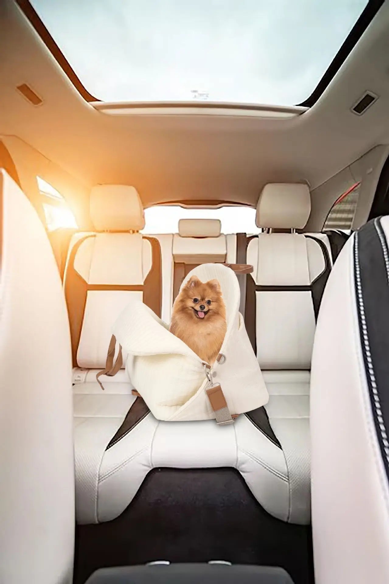 Luxury Dog Carrier Handbag Car Seat Pet Travel Bed for Small Dogs Cat Portable Washable Puppy Carrier Tote Safety Pet Booster