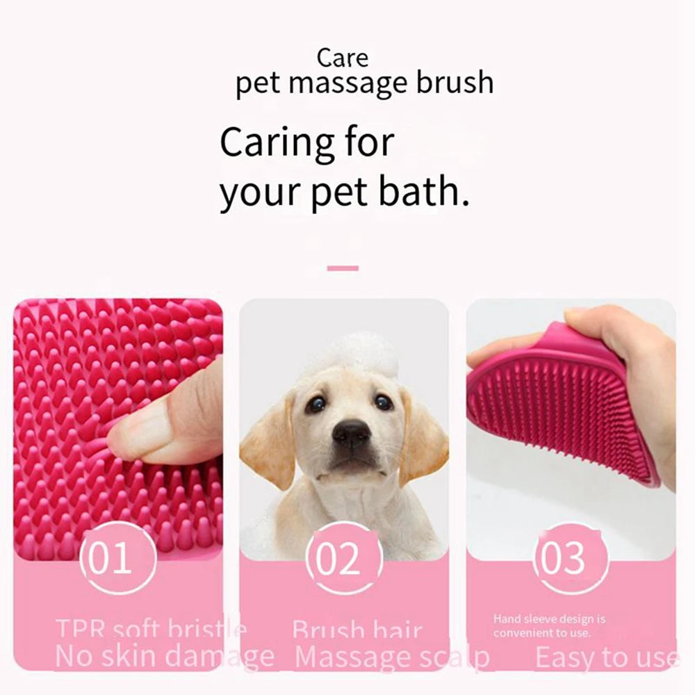 PETTY  Cleaning and  bath massage Brush Dog Cat