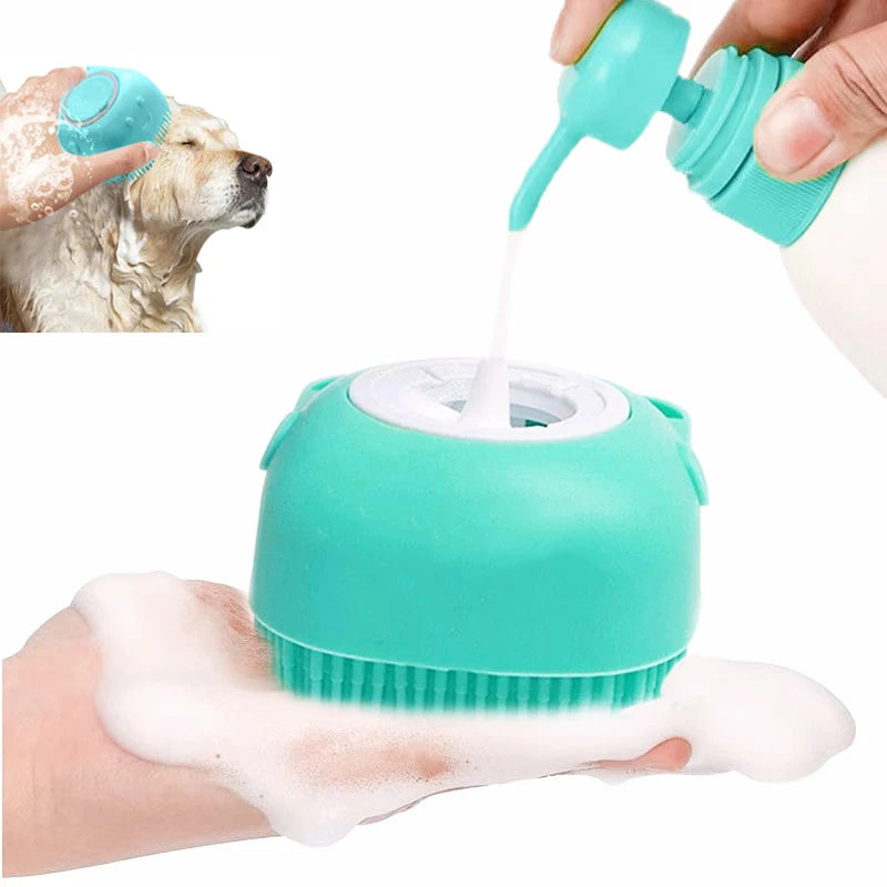 PITTY Silicone Pet Bath Brush Cleaning Massage Cat