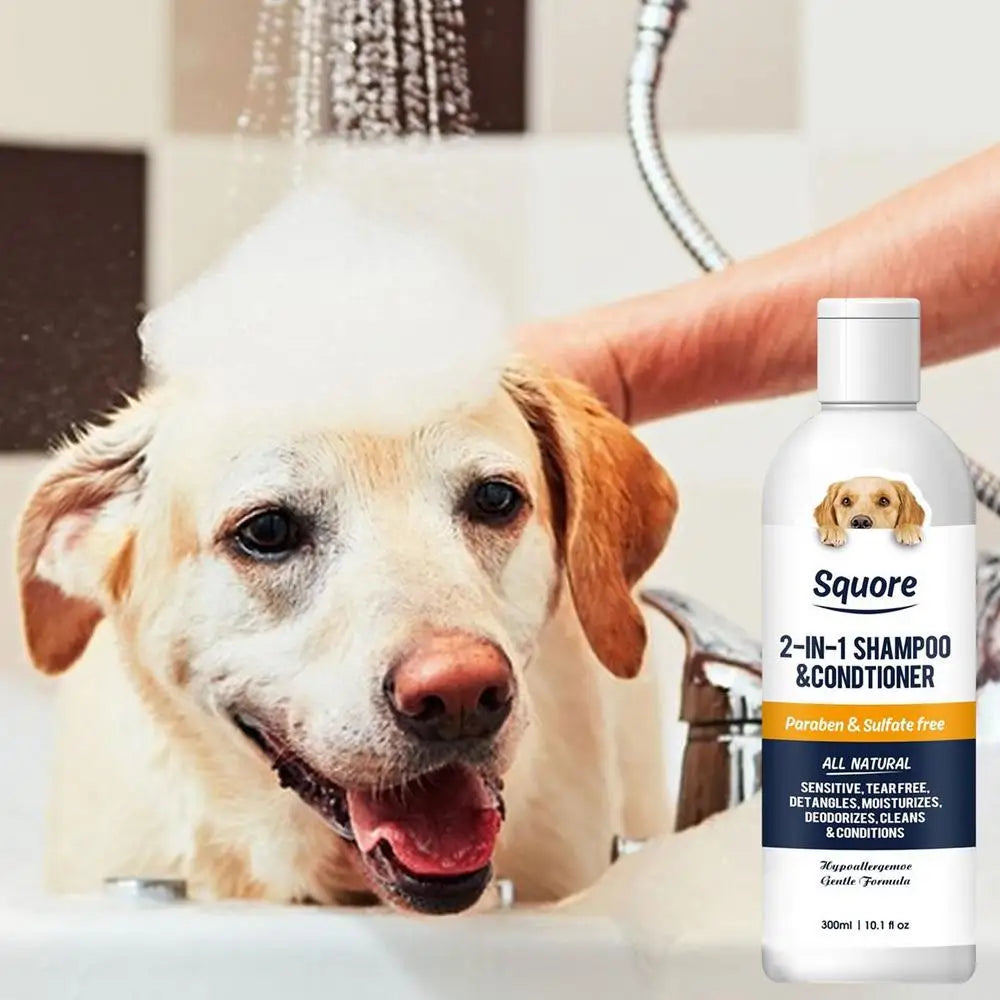 Dog Shampoo and Conditioner 2 in 1 Pet Shower Gel Moisturizing Dog Shampoo for Sensitive Skin PH Balanced Shampoo Dog Wash