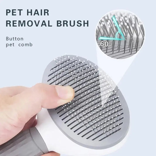 Pet Hair Remover Brush Dog Cat Non-slip Beauty Brush Dog Grooming Equipment Pets Stainless Steel For Dogs Pet Hair Removal Comb