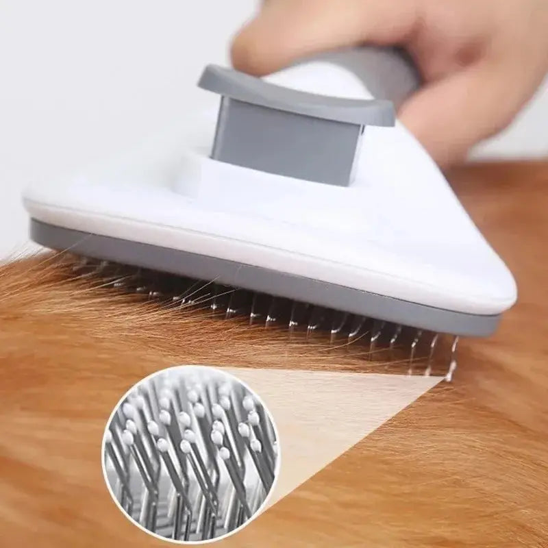 Pet Hair Remover Brush Dog Cat Non-slip Beauty Brush Dog Grooming Equipment Pets Stainless Steel For Dogs Pet Hair Removal Comb